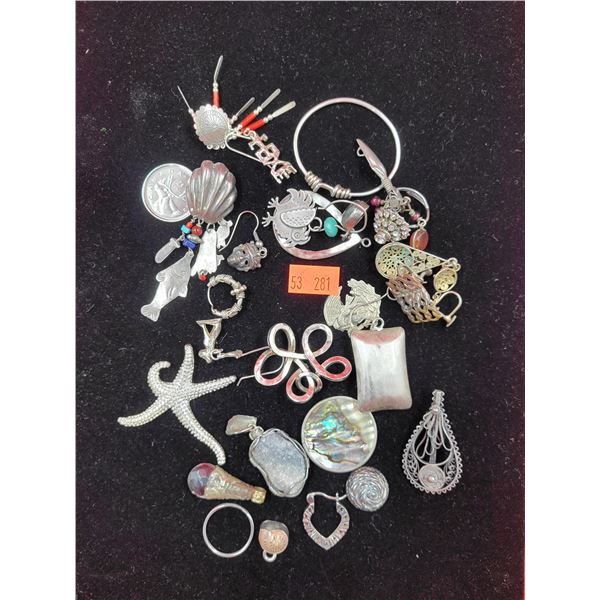 Jewelry Lot (Presumed to be Mostly Silver but no Marks/Stamps)