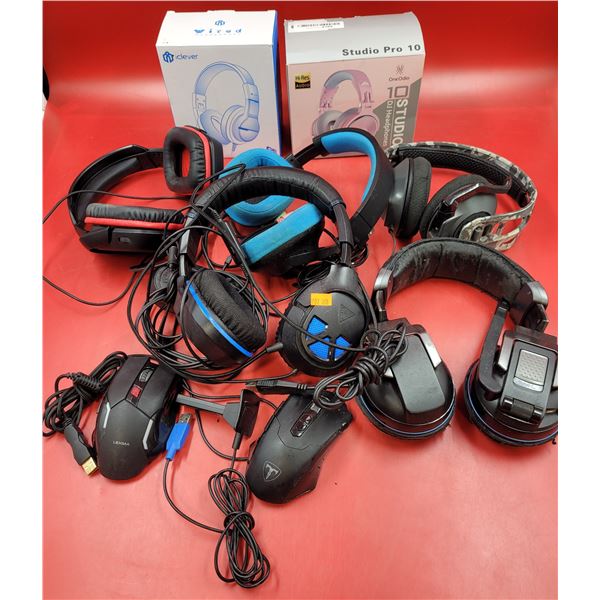Assorted Headphone & Mouse Lot