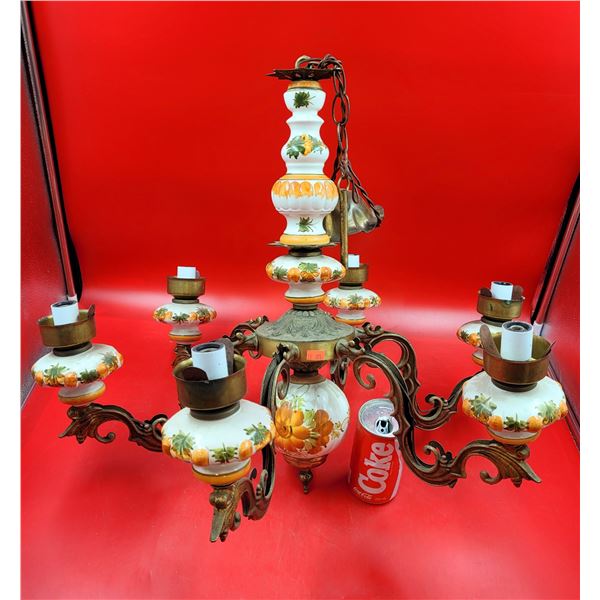 VTG Brass Painted Chandelier