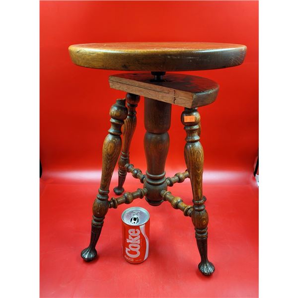 Antique Swivel Piano Stool