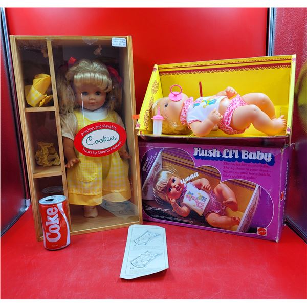 19" Cookies Doll & Mattel Hush Li'l Baby Doll