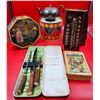 Image 1 : VTG Carving Set, Accordian & Collectibles