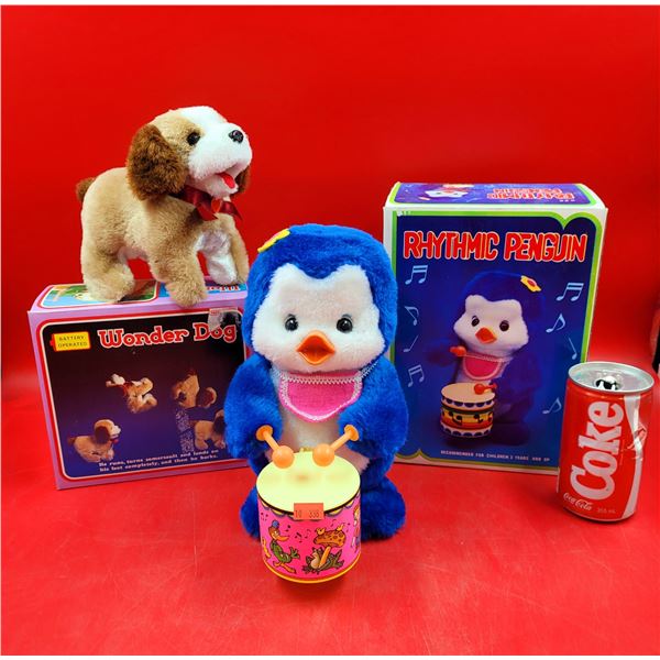 VTG Battery Operated Wonder Dog & Rhythmic Penguin