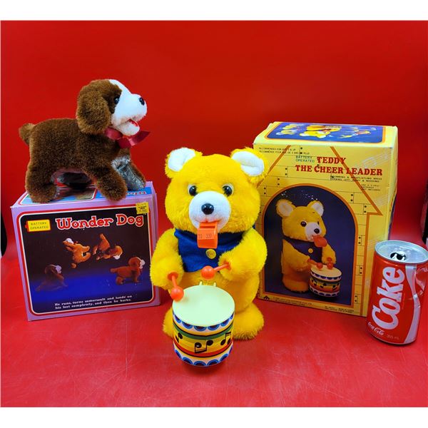 VTG Battery Operated Wonder Dog & Teddy The Cheer Leader