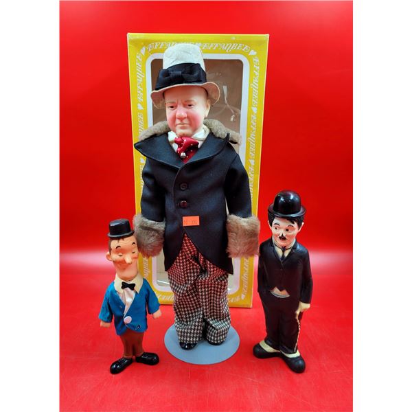 VTG Charlie, Chaplin Churchill & Laurel Dolls
