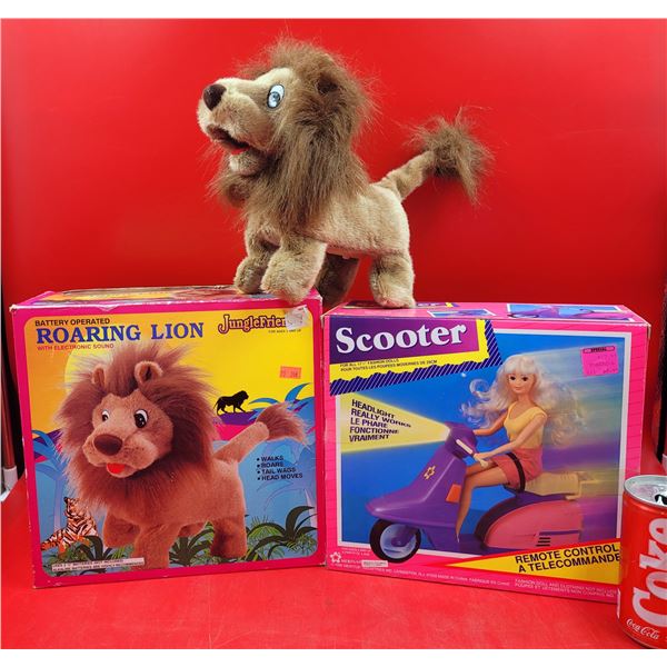 VTG Battery Operated Roaring Lion & Remote Control Scooter