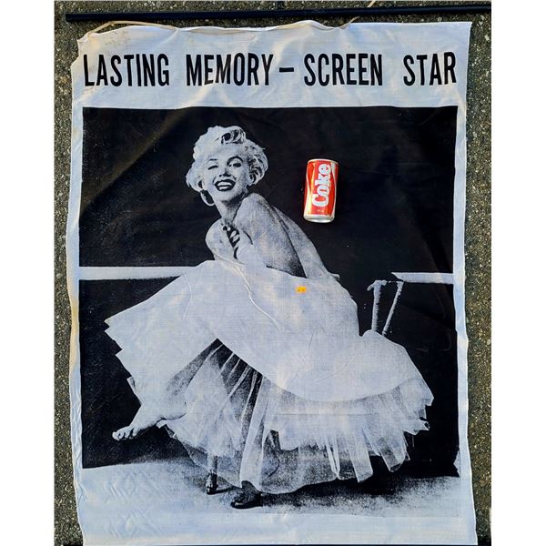VTG Marilyn Monroe Wall Hanging Silk