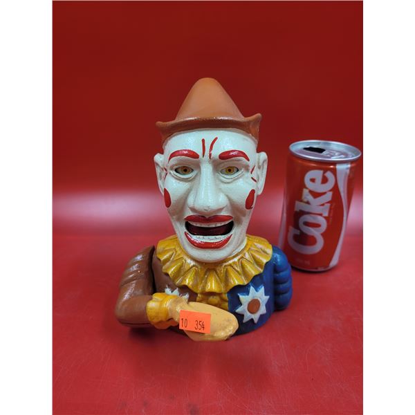 VTG Cast Iron Clown Bank