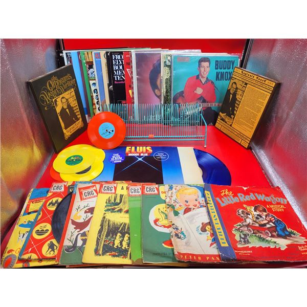 33 RPM Vinyl Records (Mostly Elvis) & 78 RPM Children's Records
