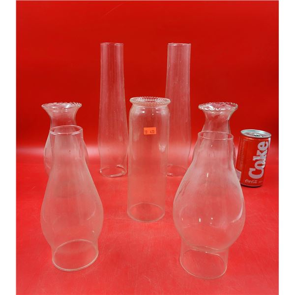 Collection Of Vintage Oil Lamp Shades