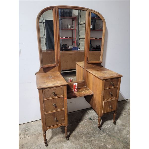 Vintage Wooden Vanity Dresser