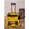 Image 1 : Large Stanley Tool Box On Wheels w/ Misc. Tools