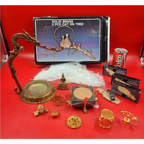Brass Decor Lot w/ Coasters
