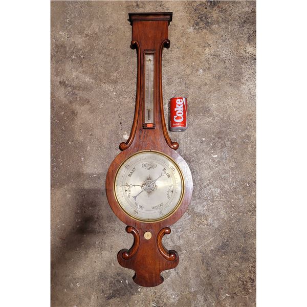 VTG Solid Wood & Brass Barometer