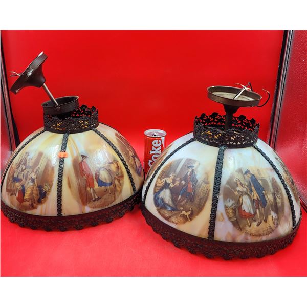 VTG Milk Glass Lamp Shades