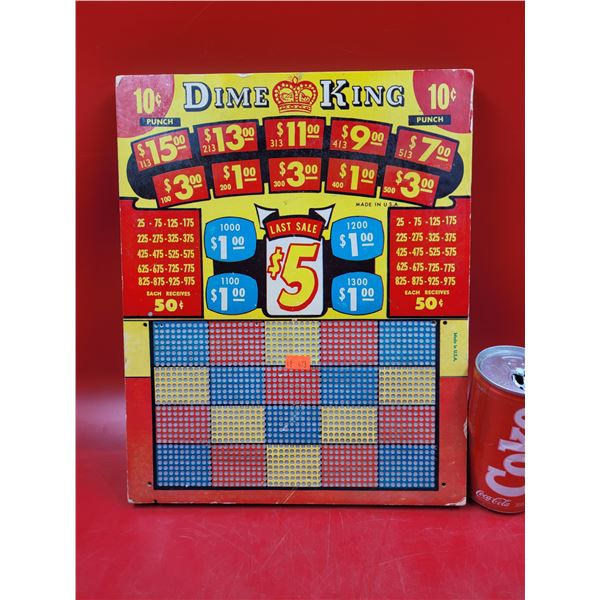 VTG Dime King Punch Board