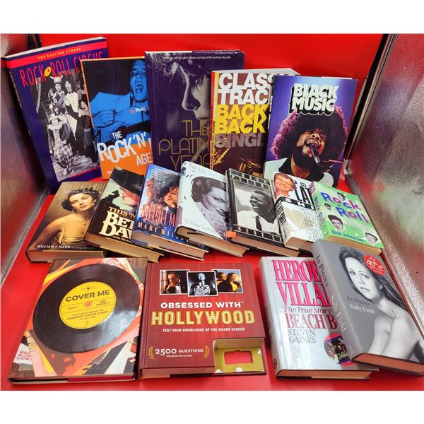 Large Lot Of Assorted Rock n' Roll Hard Cover Books