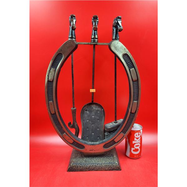VTG Metal Horse Theme Fireplace Tools