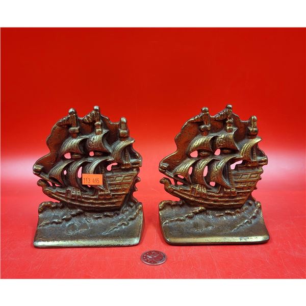 VTG Heavy Metal Pirate Ship Book Ends