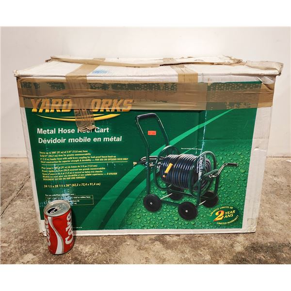 Yard Works Metal Hose Reel Cart