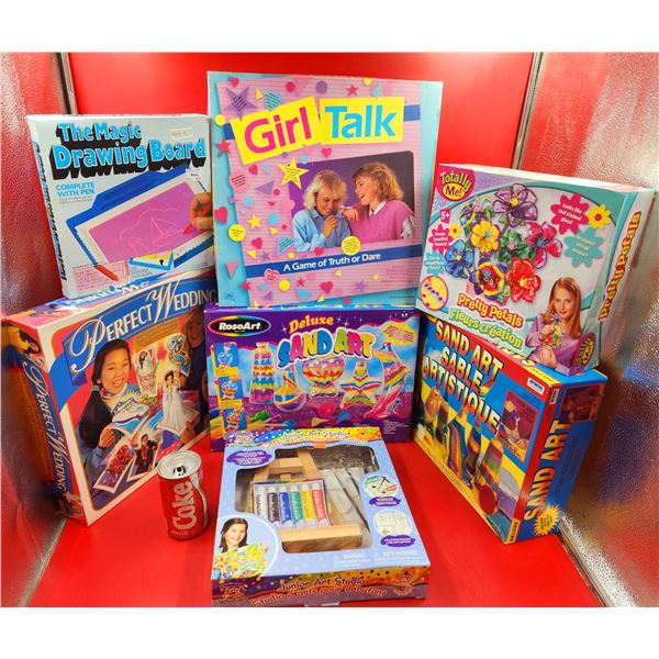 Children's Arts & Crafts Lot & Girl Talk Truth Or Dare Game