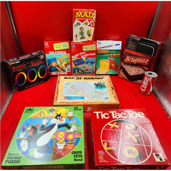 VTG Board Games (Tic Tac Toe, Mad, Scrabble, Etc.)