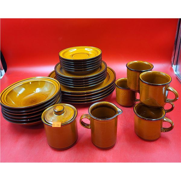 Galastone Brown Glaze Dishes Made in Japan