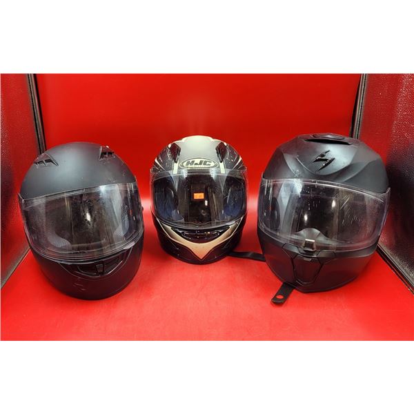 3 Motorcycle Helmets