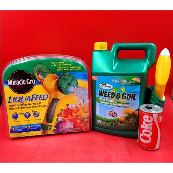 Miracle-Gro Liqua Feed Plant Feeding Starter Kit & EcoSense Weed B Gon Weed Control