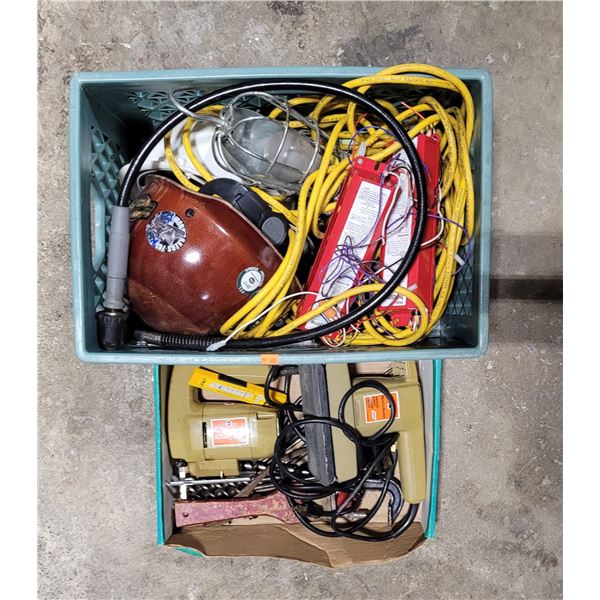 Work Light, Hard Hat, Jigsaw, & Sander