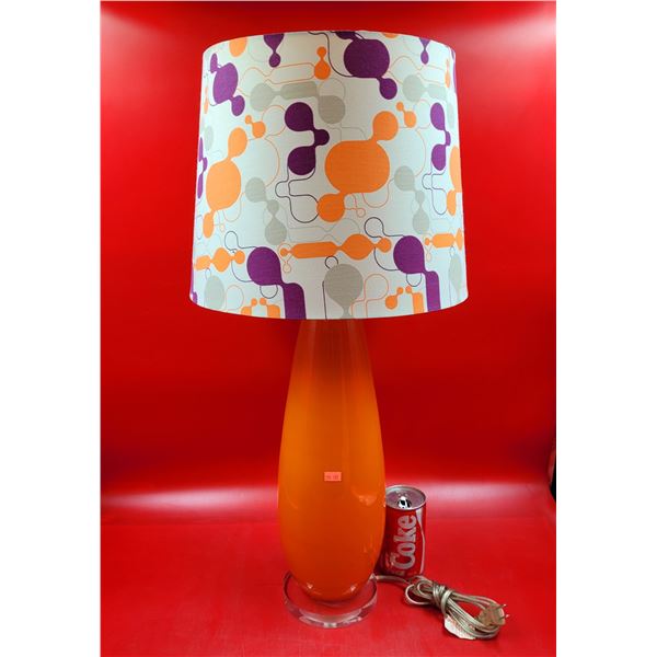 Funky Orange Glass Lamp