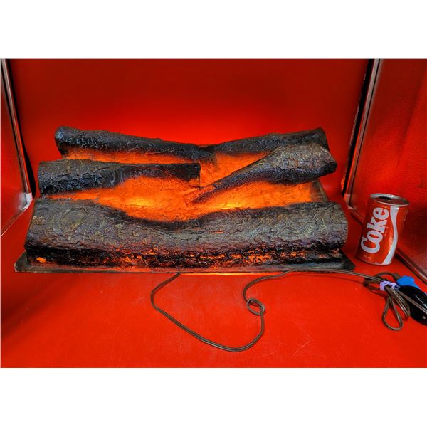 Wooden Logs Electric Fireplace