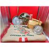Image 1 : VTG Pans, Glass Jar, Peruvian Coffee Sack, & More
