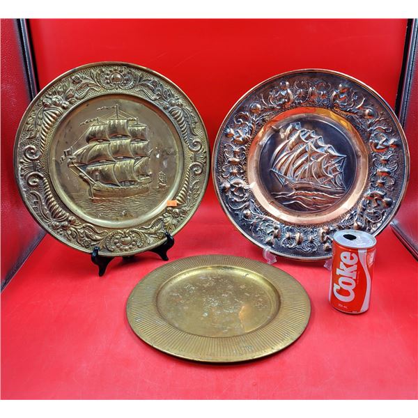 Brass Ship Plate, Copper Ship Plate, & Brass Wall Plate