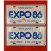 Image 1 : Expo 86 Souvenir License Plates