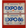 Image 1 : Expo 86 Souvenir License Plates