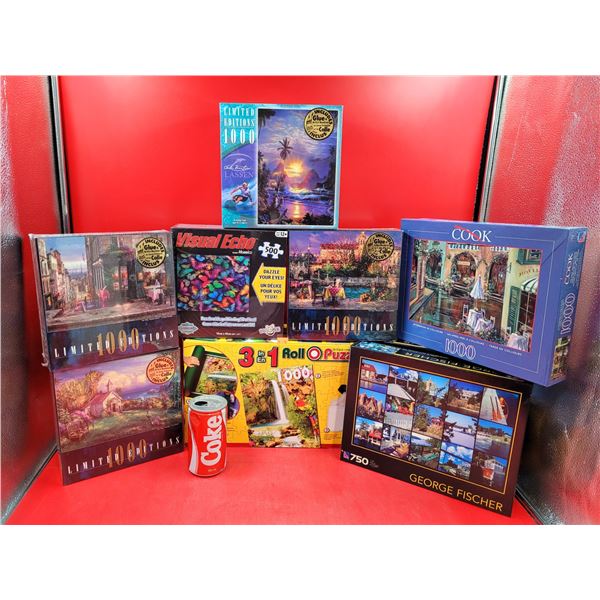 Assorted Puzzle Lot w/ Roll O Puzzle