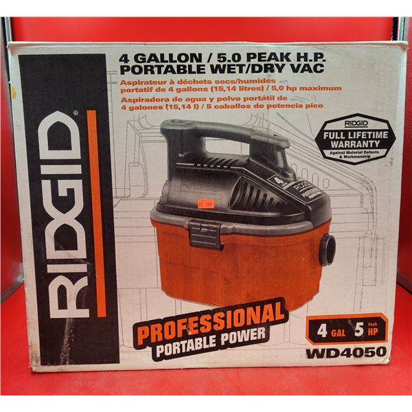 Ridgid 4 Gallon Portable Wet/Dry Vac