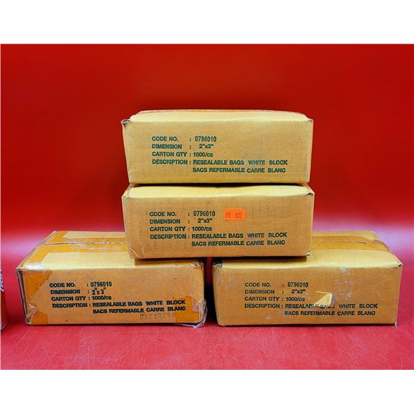 White Resealable Bag Lot