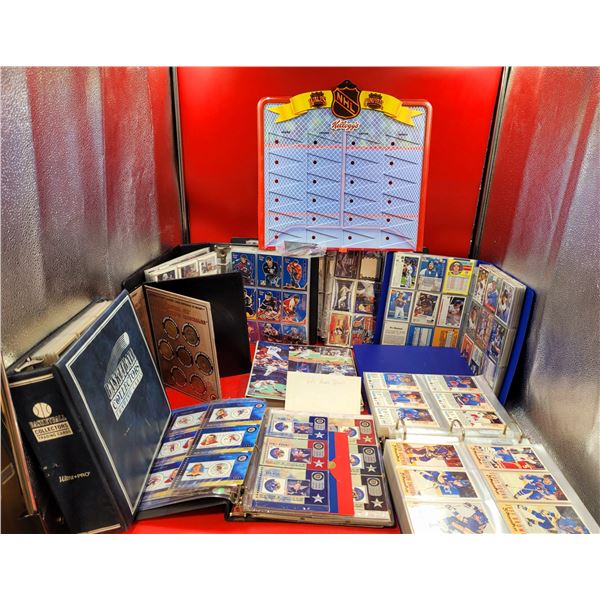Binders of Hockey & Baseball Cards