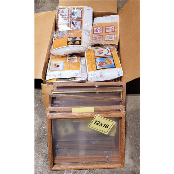 NOS Needlepoint Kits & Frames