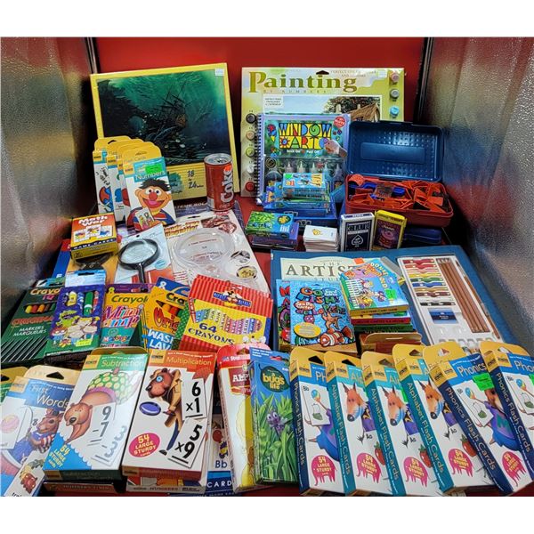Flash Cards, Art Supplies, Children's Card Games, & Window Art Toy