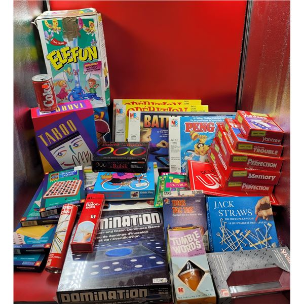 Assorted Game Lot w/ Operation & Elefun