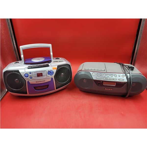 Sony & Electrohome CD/Cassette Boomboxes