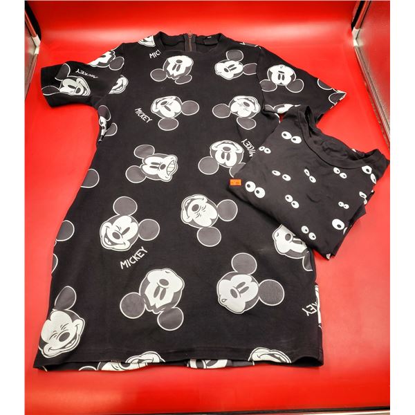 Mickey Mouse Dress and Eyeball T-Shirt Size Sm-Med