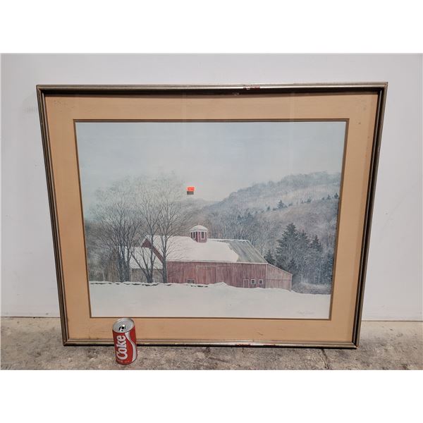 Large Framed Barn Print by Herb Lucas