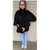 Image 1 : Black Cashmere Blend Cape.