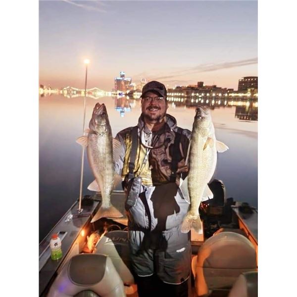 Night Detroit River Walleye Fishing Trip        Big Easy Charters