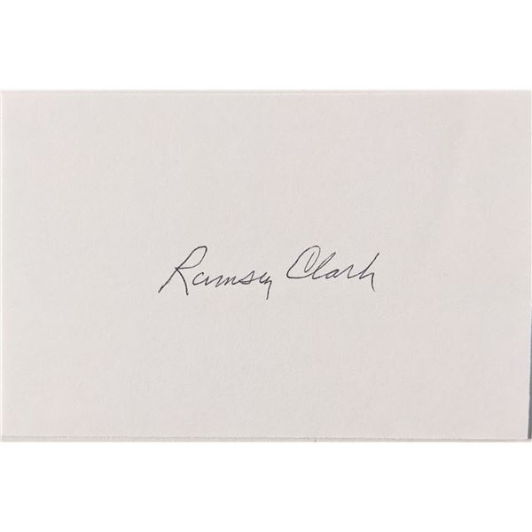 US Attorney General Ramsy Clark autograph