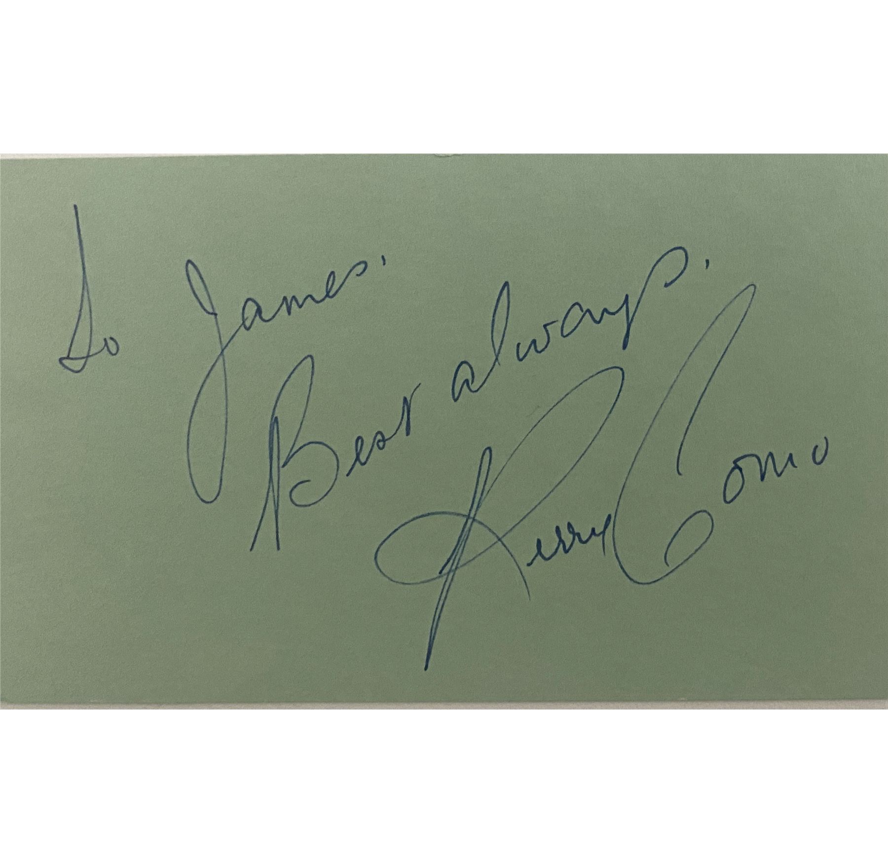 Perry Como original signature